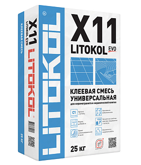 Клей для плитки Litokol X11 EVO (класс С1) серый 25 кг